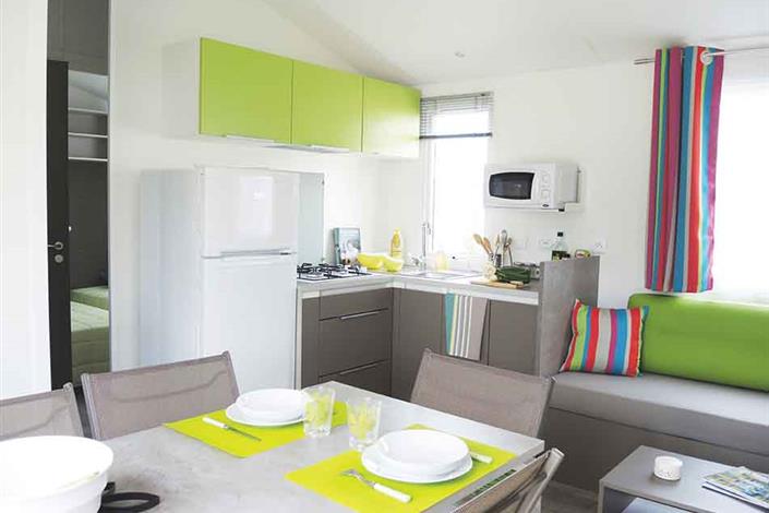 Camping Noirmoutier - Mobil-home Famille cuisine équipée- 6 personnes - Camping Le Bois Joli