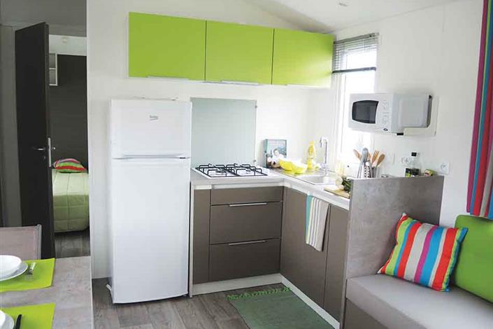 Camping Noirmoutier - Mobil-home Famille cuisine  - 6 personnes - Camping Le Bois Joli