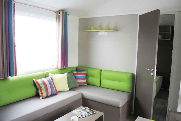 Camping Noirmoutier - Mobil-home Famille salon- 6 personnes - Camping Le Bois Joli