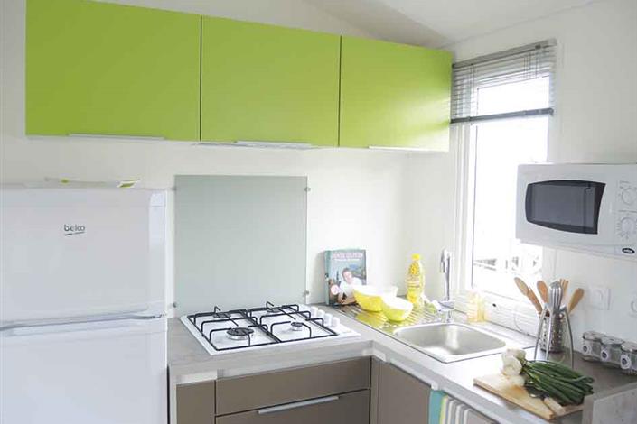 Camping Noirmoutier - Mobil-home Famille cuisine - 6 personnes - Camping Le Bois Joli