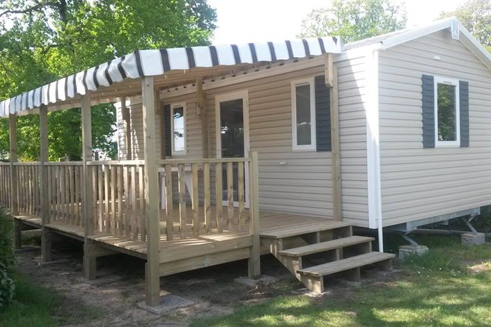 Camping Noirmoutier 3 étoiles - Mobil-home Famille terrasse- 6 personnes - Camping Le Bois Joli