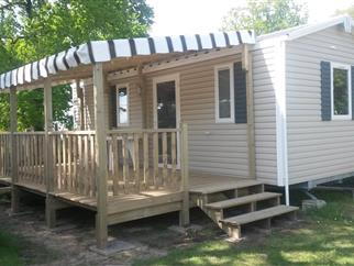 Camping Noirmoutier 3 étoiles - Mobil-home Famille terrasse- 6 personnes - Camping Le Bois Joli