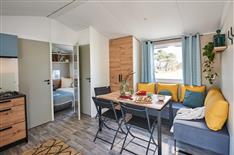Salon séjour Mobil-home 3 chambres - Camping Le Bois Joli