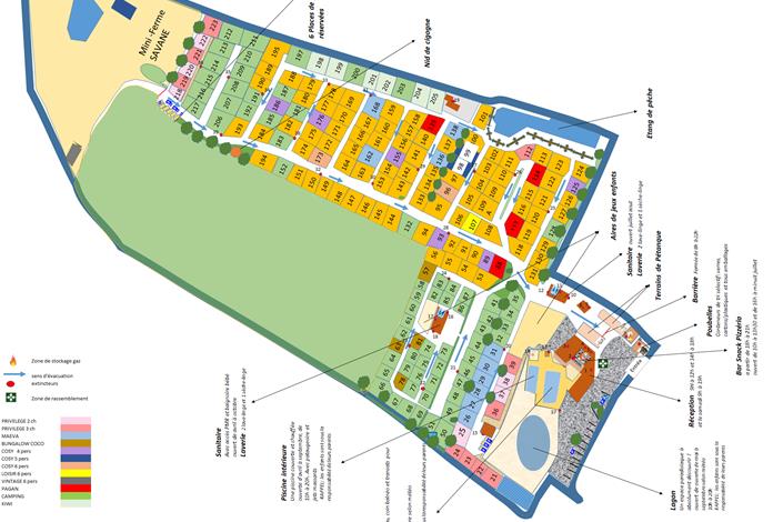 Plan du Camping Bois Joli Vendee - Camping Le Bois Joli