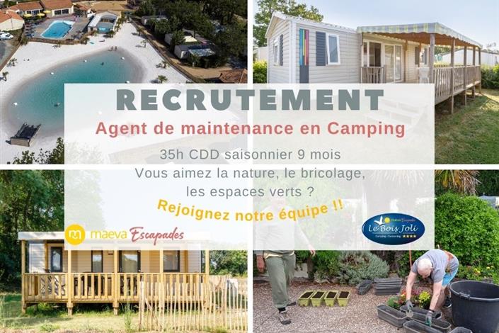 Recrutement 2024 - Camping Le Bois Joli