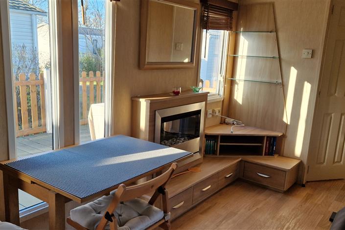 Mobil-home Anglais sur parcelle - Camping Le Bois Joli