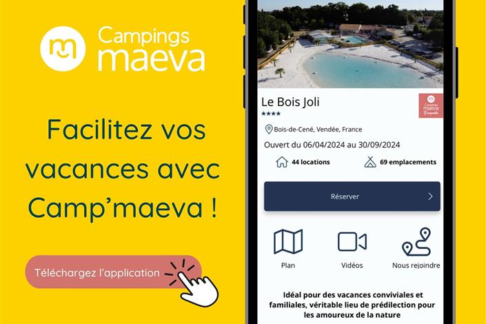 application camp maeva camping le bois joli lagon vendée - Camping Le Bois Joli