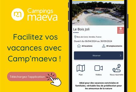 application camp maeva camping le bois joli lagon vendée - Camping Le Bois Joli